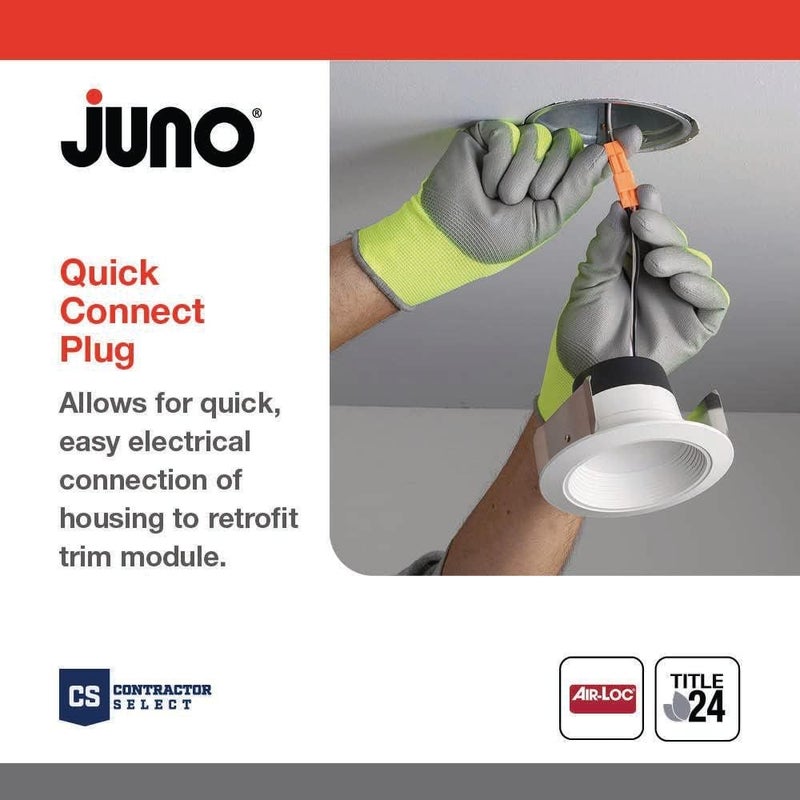 Juno 4" Quick Connect Housing for LED Recessed Lights for New Construction, IC Rated, Air-Loc Sealed LED Recessed Light Housing, Includes Prewired Junction Box for Ceiling Lighting, 6-Pack - Image 3